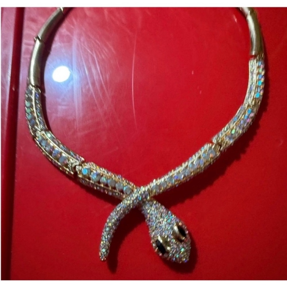 Snake rhinestone extraordinary snake necklace Glitz Shines like Diamonds Beauty
